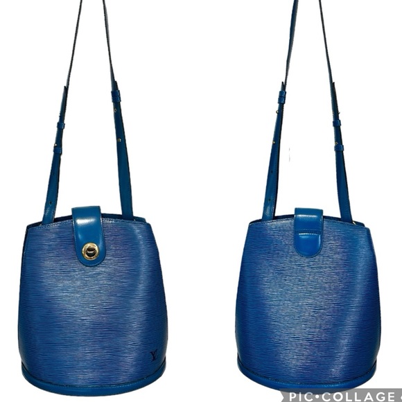 💙Vintage 1993 LV Cluny Blue Epi Leather Bucket Bag - Picture 3 of 15